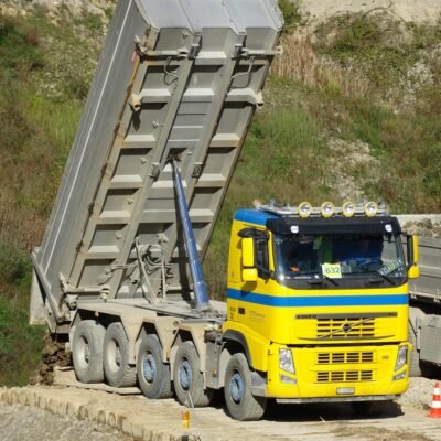 dump truck, truck, gravel plant, unloading point, earth, earth material, unload, construction work, construction site, building, dump truck, dump truck, dump truck, dump truck, dump truck